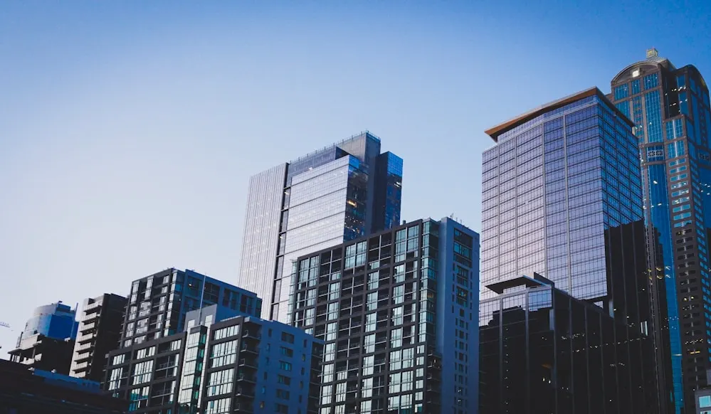New residential towers under a clear sky.