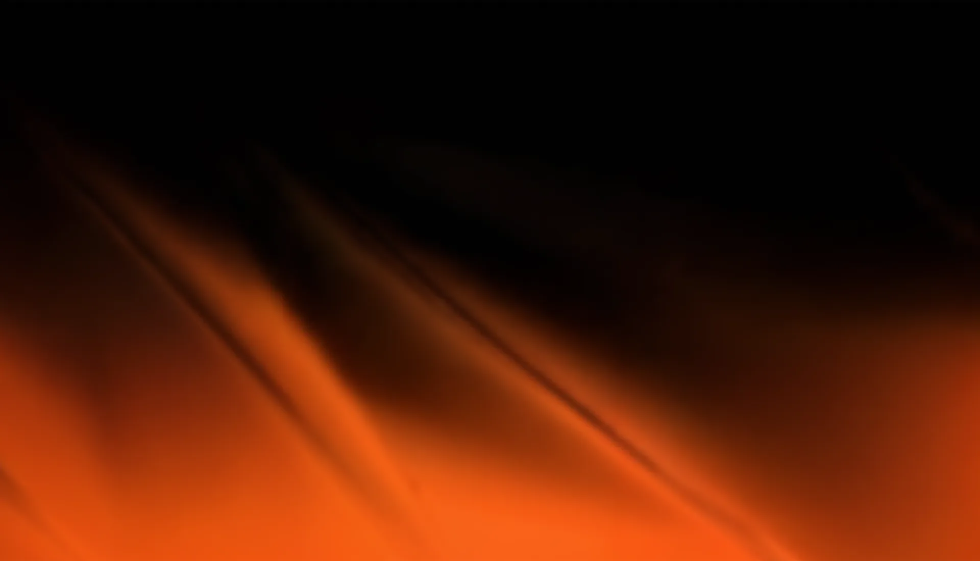 Folded orange light over a dark ground.